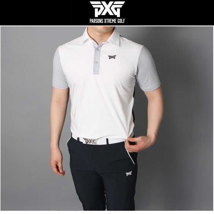 PXG 남성 스판 메쉬 반팔 카라티(3color)