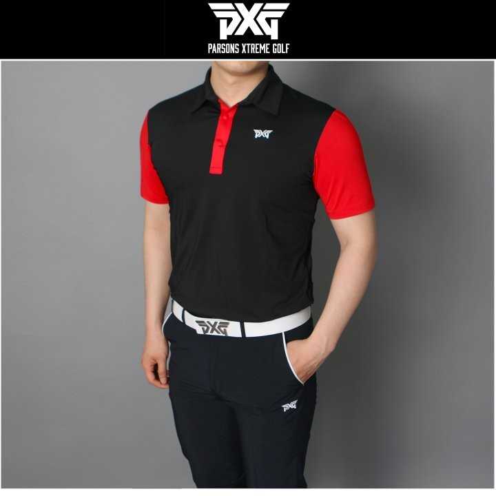 PXG 남성 스판 메쉬 반팔 카라티(3color)