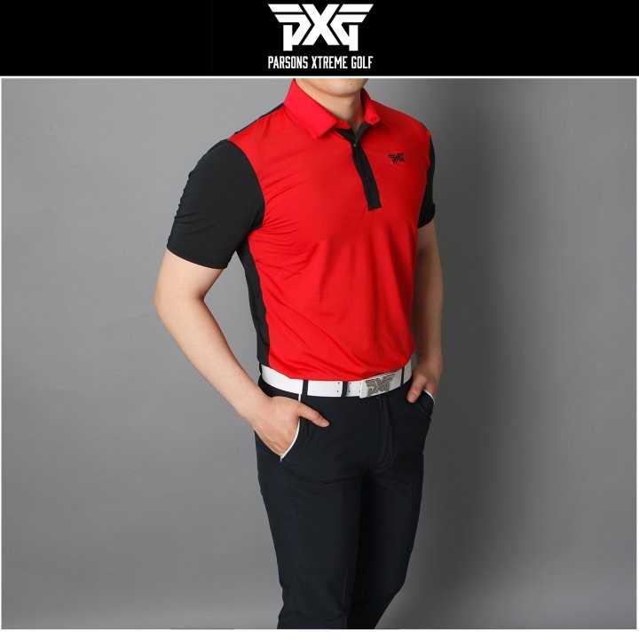 PXG 남성 스판 메쉬 반팔 카라티(3color)