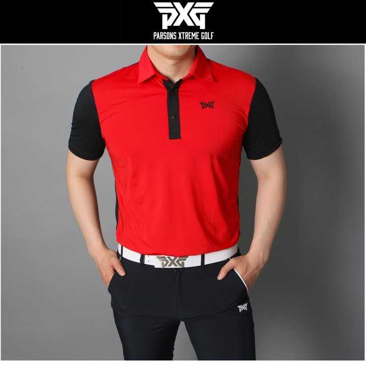 PXG 남성 스판 메쉬 반팔 카라티(3color)