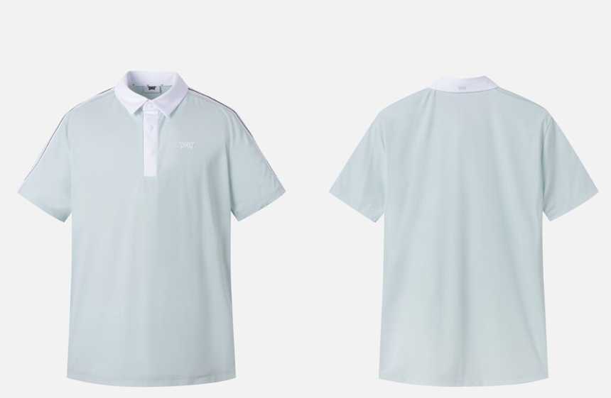 PXG 남성 여름 니트 포인트 카라 숏 슬리브 티셔츠(2color)
