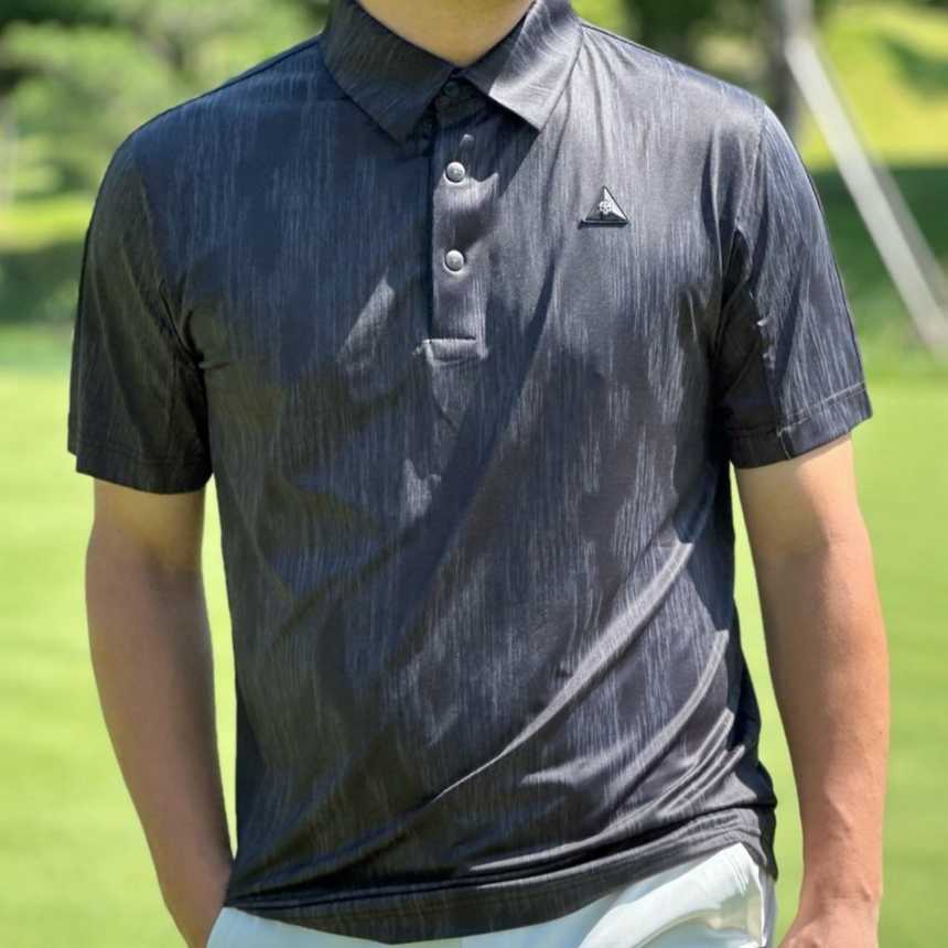 PXG 맨즈 스컬 모티브 패턴 카라 반팔 티셔츠