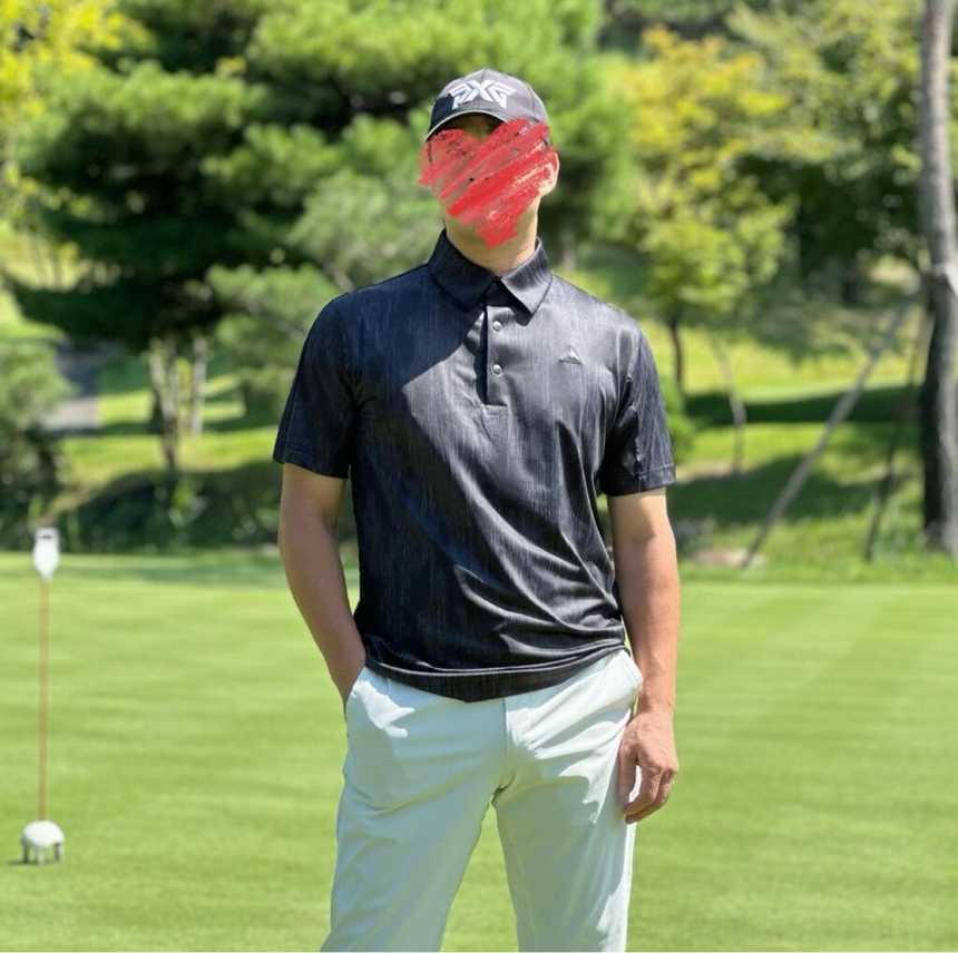 PXG 맨즈 스컬 모티브 패턴 카라 반팔 티셔츠