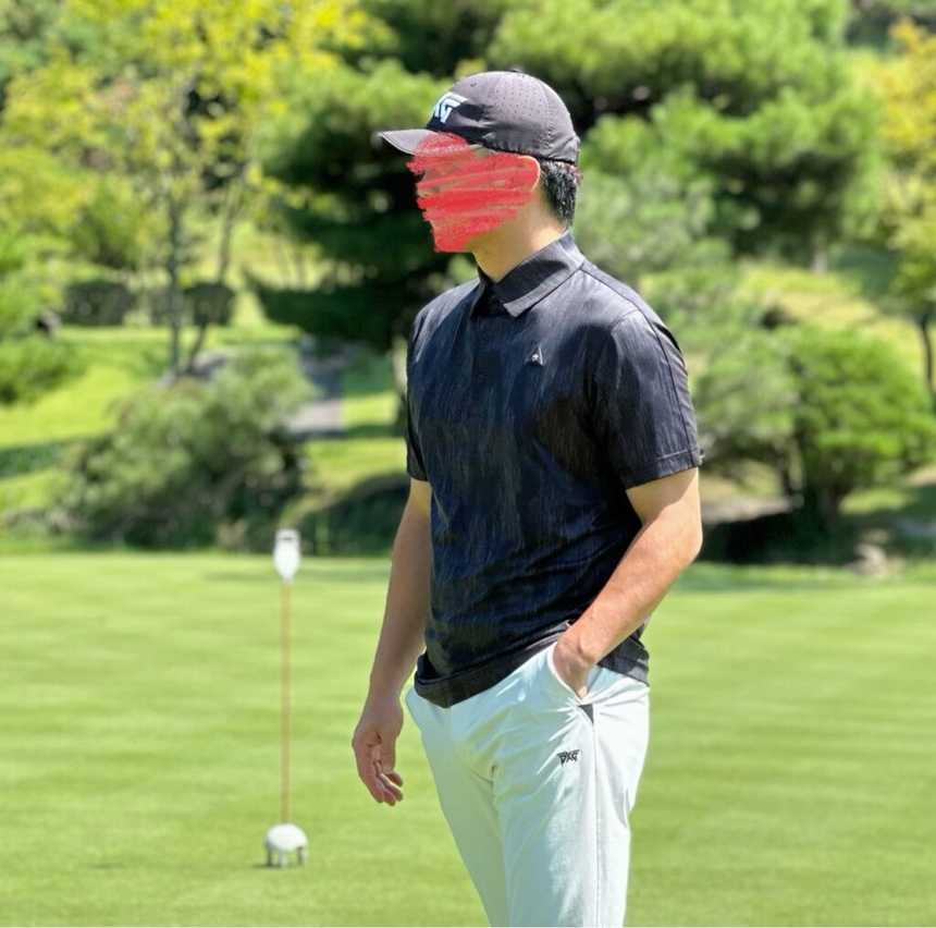 PXG 맨즈 스컬 모티브 패턴 카라 반팔 티셔츠