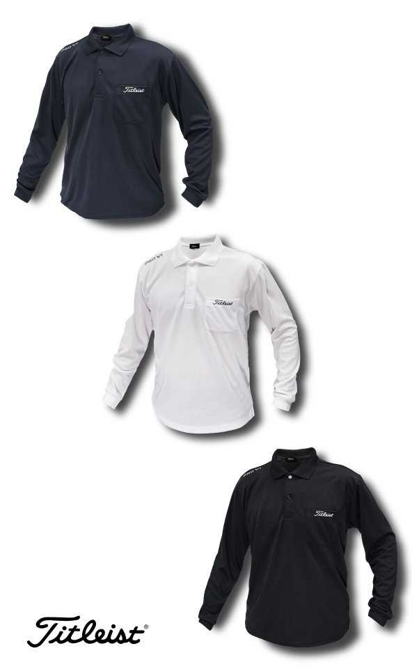 타이틀리스트 PRO V1 로고 드라이 스트레치 포켓 PK 카라넥 티(3color)