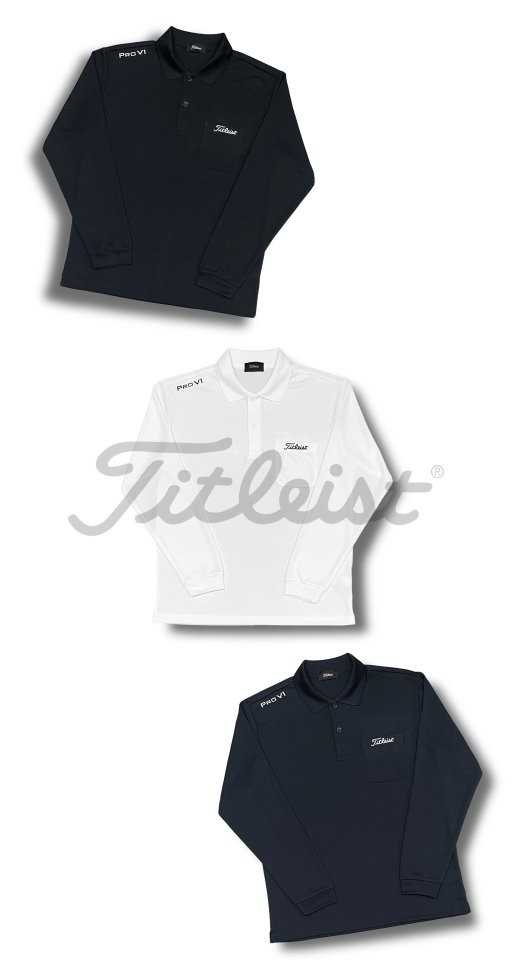 타이틀리스트 PRO V1 로고 드라이 스트레치 포켓 PK 카라넥 티(3color)