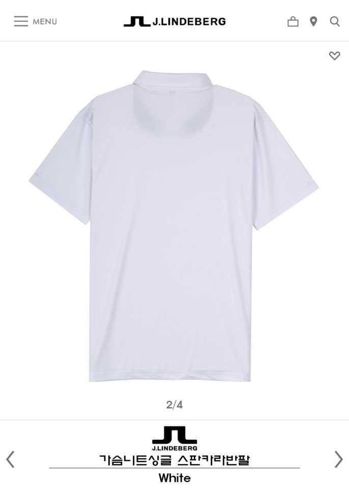 제이린드버그 남성 가슴 니트싱글 스판카라 반팔(2color)
