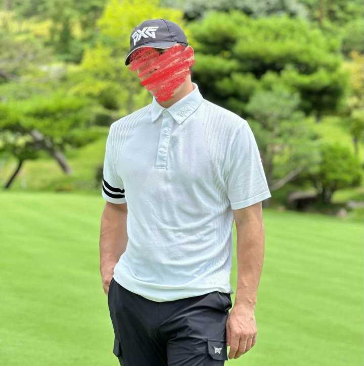 PXG 맨즈 썸머 니트 하이브리드 카라 반팔티(2color)