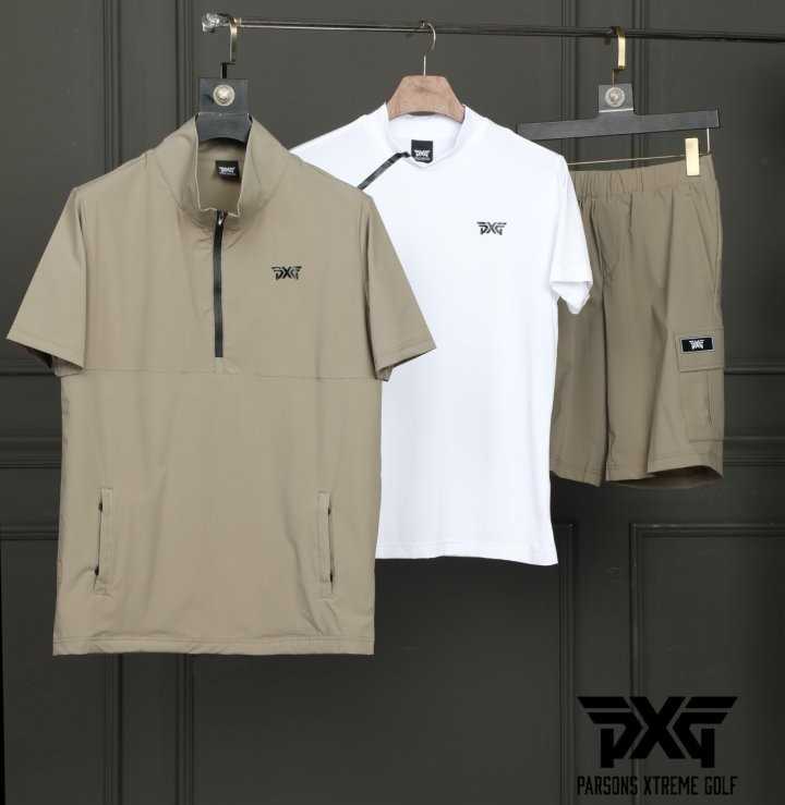 PXG 남성 여름 숏 슬리브 레인 자켓 3PS 세트(2color)