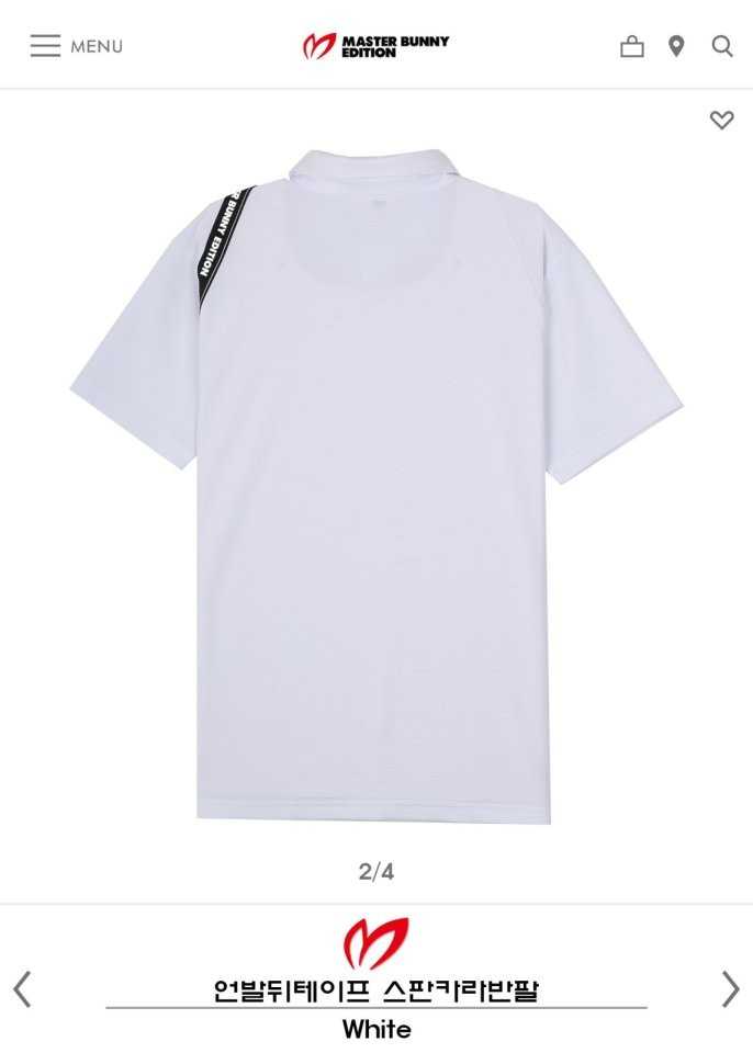 마스터바니 남성 언발뒤테이프 스판카라 반팔(2color)