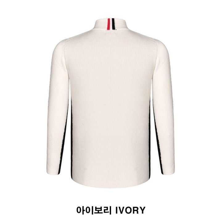 지포어 자수 로고 모크넥 니트 풀집업(3color)