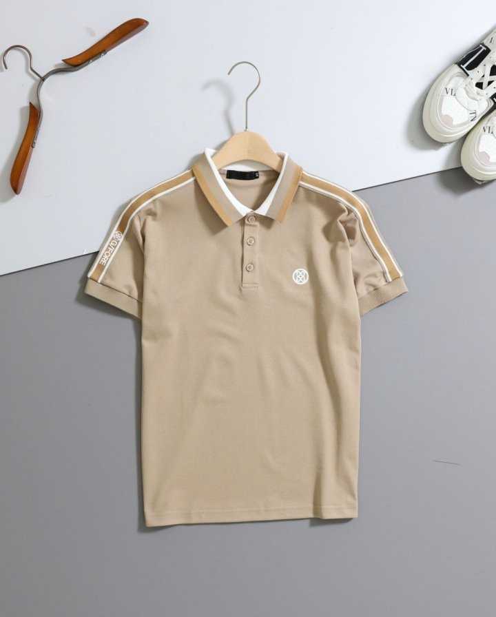 지포어 남성 수입 포인트 배색 베이직 카라 반팔(2color)