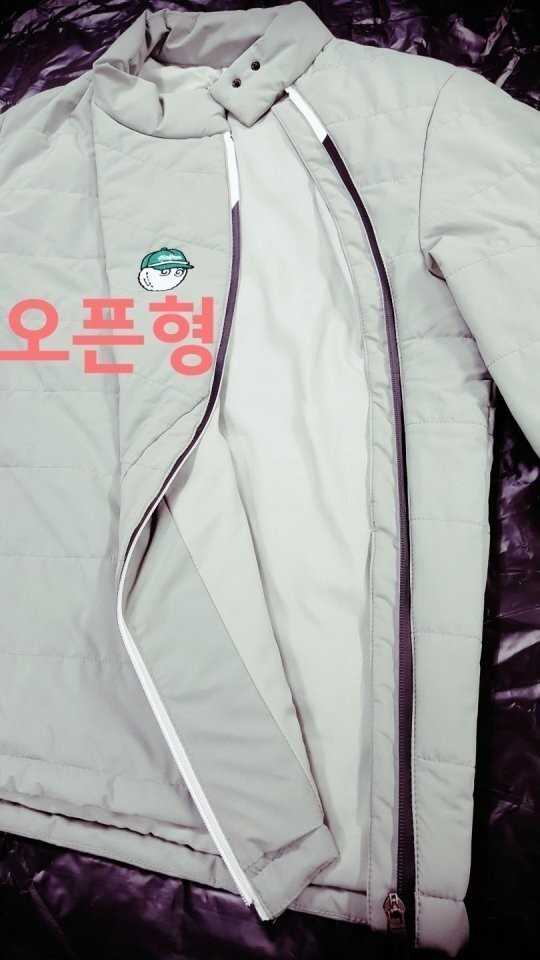 말본 남성 MB 자수 비대칭 사선 경량패딩(2color)