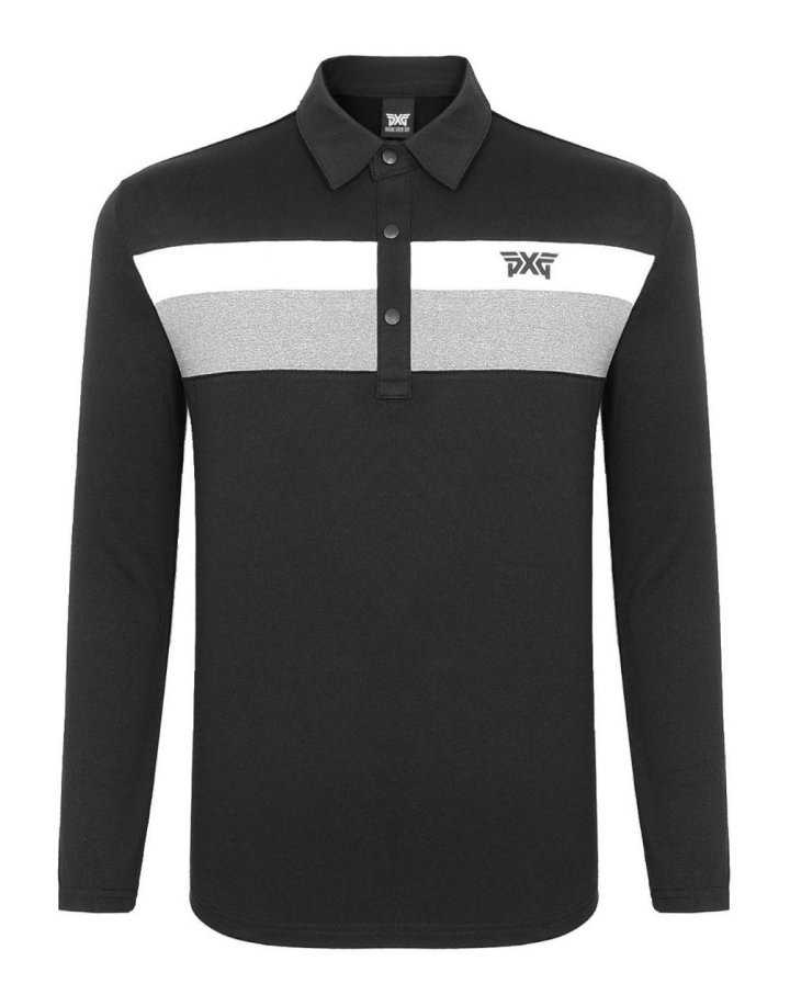 PXG 남성 배색 기모 긴팔 카라티(2color)