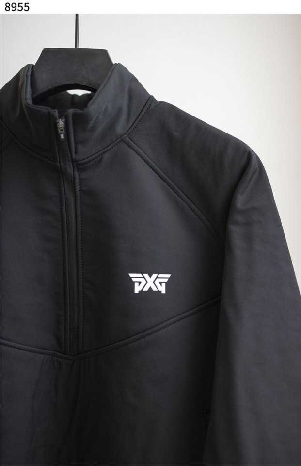 PXG 남성 수입고급 하프 집업 긴팔 티셔츠