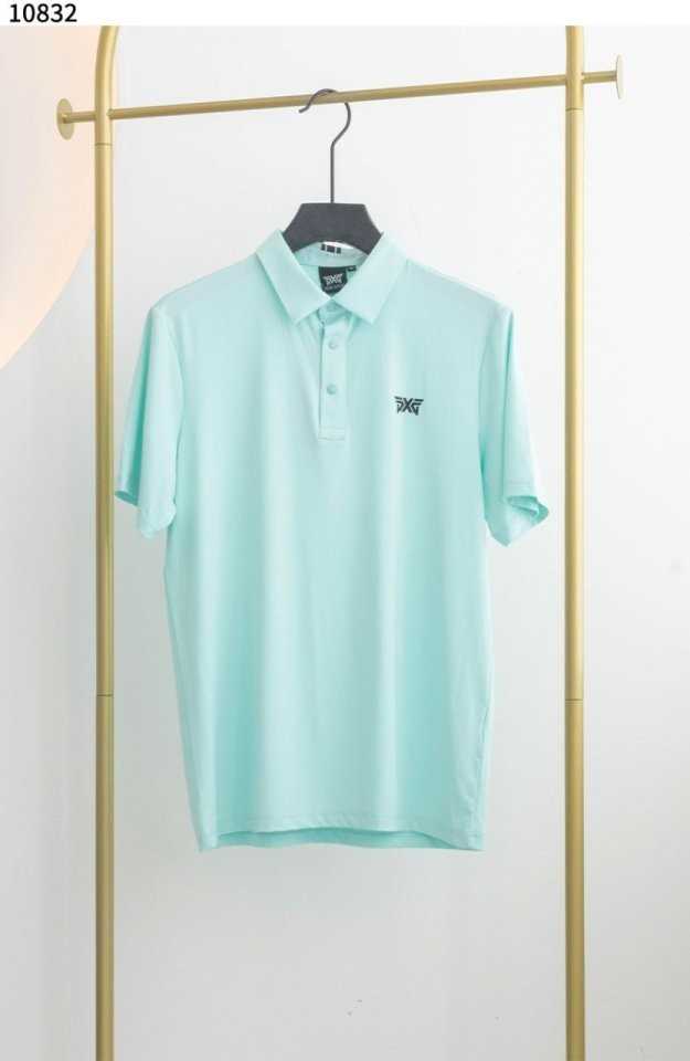 PXG 남성 여름 패턴 포인트 카라 숏 슬리브 티셔츠(4color)
