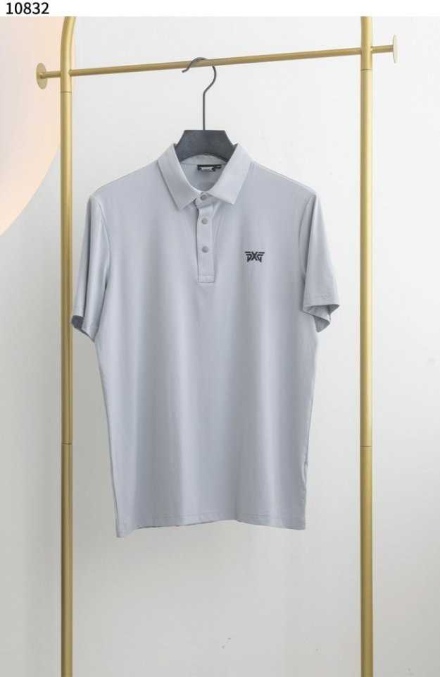 PXG 남성 여름 패턴 포인트 카라 숏 슬리브 티셔츠(4color)