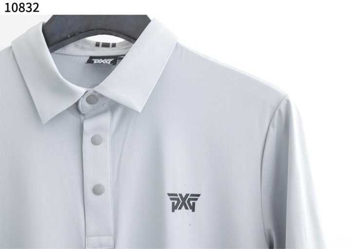 PXG 남성 여름 패턴 포인트 카라 숏 슬리브 티셔츠(4color)