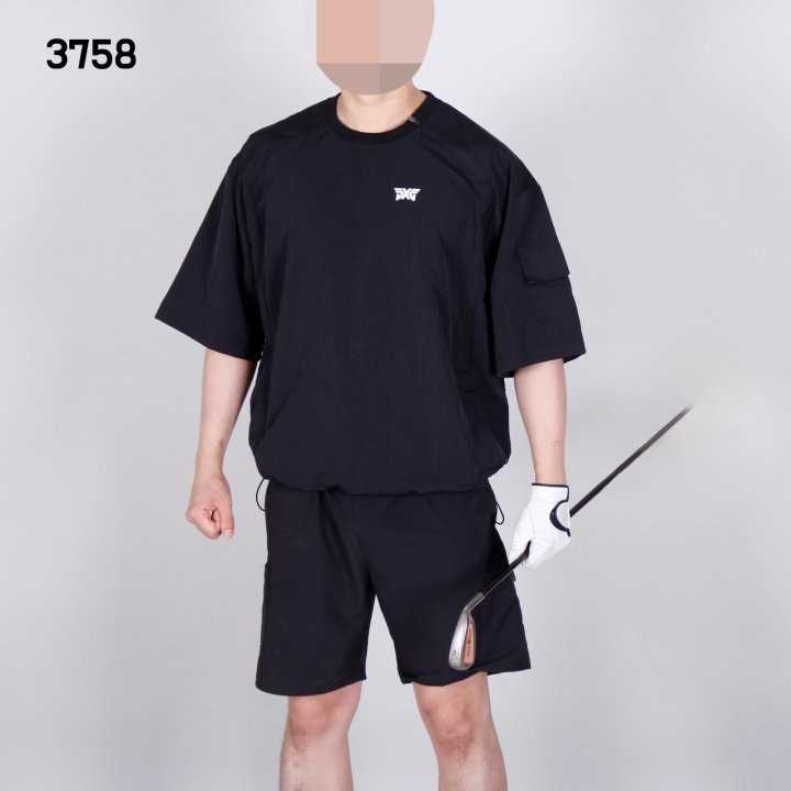 PXG 남자 3758 넥지퍼 반팔 아노락(2color)