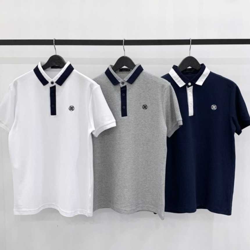지포어 남성 투톤 컬리 피케이 폴러 셔츠(3color)
