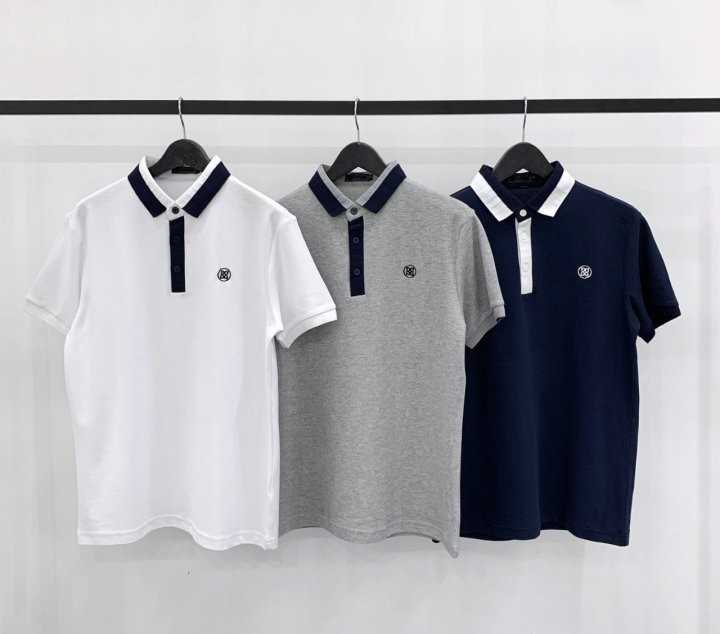 지포어 남성 투톤 컬리 피케이 폴러 셔츠(3color)