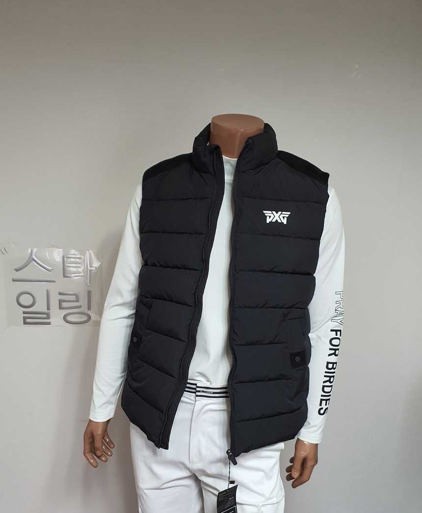 PXG 남성 오리털 고주파 풀집업 베스트(2color)