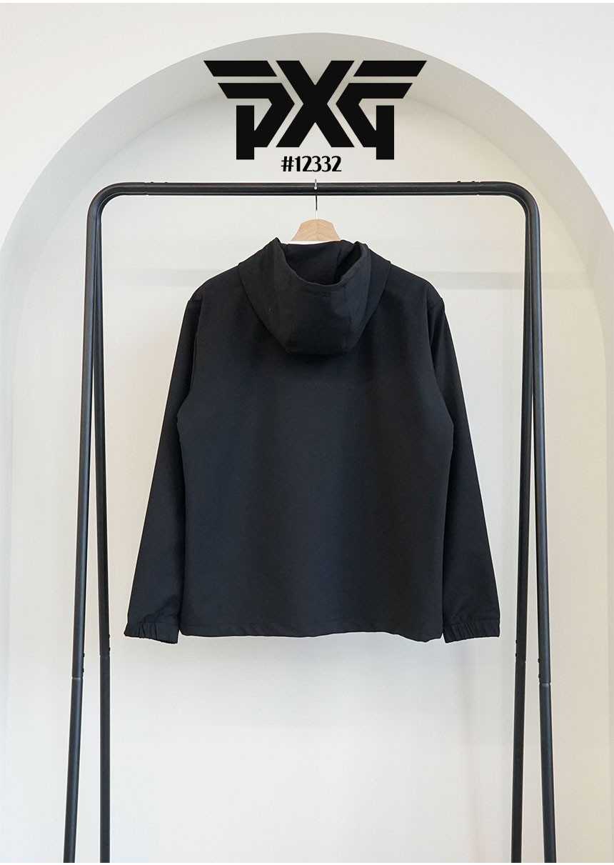 PXG 남성 베이직 자수로고 기모 후드 아노락 자켓