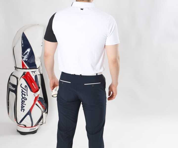 PXG 남성 싱글팔배색 반팔카라(2color)