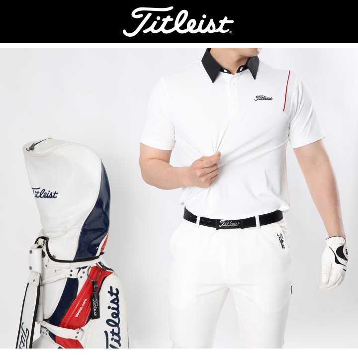 타이틀리스트 남성 숄더 원레드 스판 카라반팔(2color)