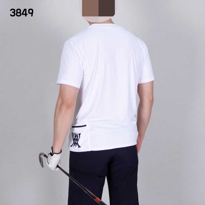 어뉴 남자 3849 사이드포켓 라운드 반팔 티셔츠(2color)