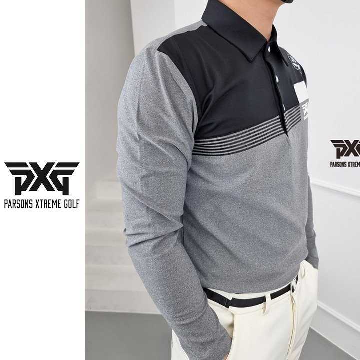 PXG 남성 기모 삼단 배색 티셔츠(2color)