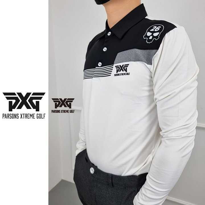 PXG 남성 기모 삼단 배색 티셔츠(2color)