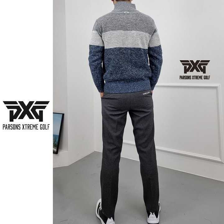PXG 남성 배색 니트 집업(2color)