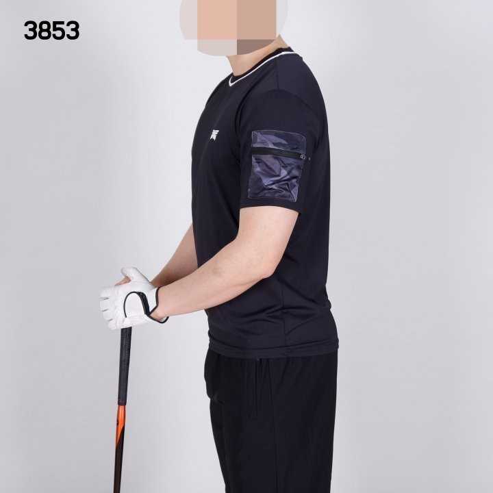 PXG 남자 3853 카모포켓 반팔 라운드 티셔츠(2color)