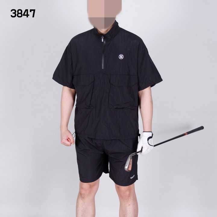 지포어 남자 3847 포켓 반팔 아노락 반바지 세트(2color)
