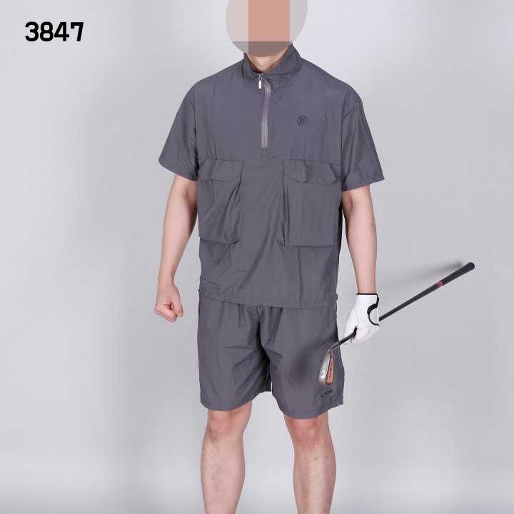 지포어 남자 3847 포켓 반팔 아노락 반바지 세트(2color)