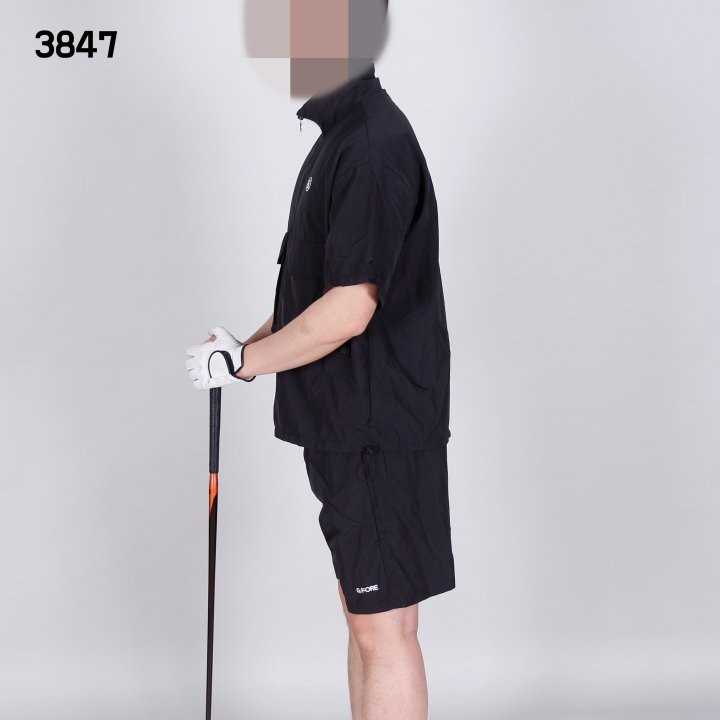 지포어 남자 3847 포켓 반팔 아노락 반바지 세트(2color)
