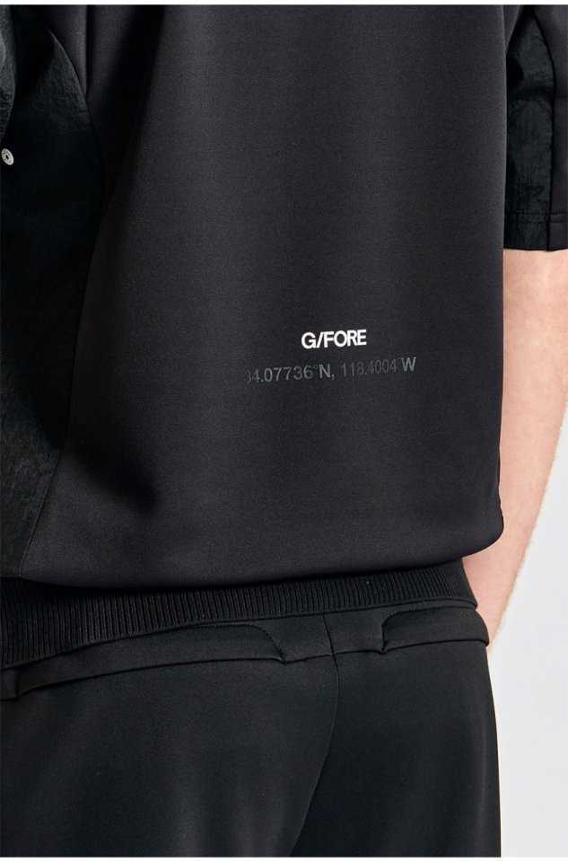 지포어 남성 우븐 저지 하이브리드 숏 슬리브 티셔츠