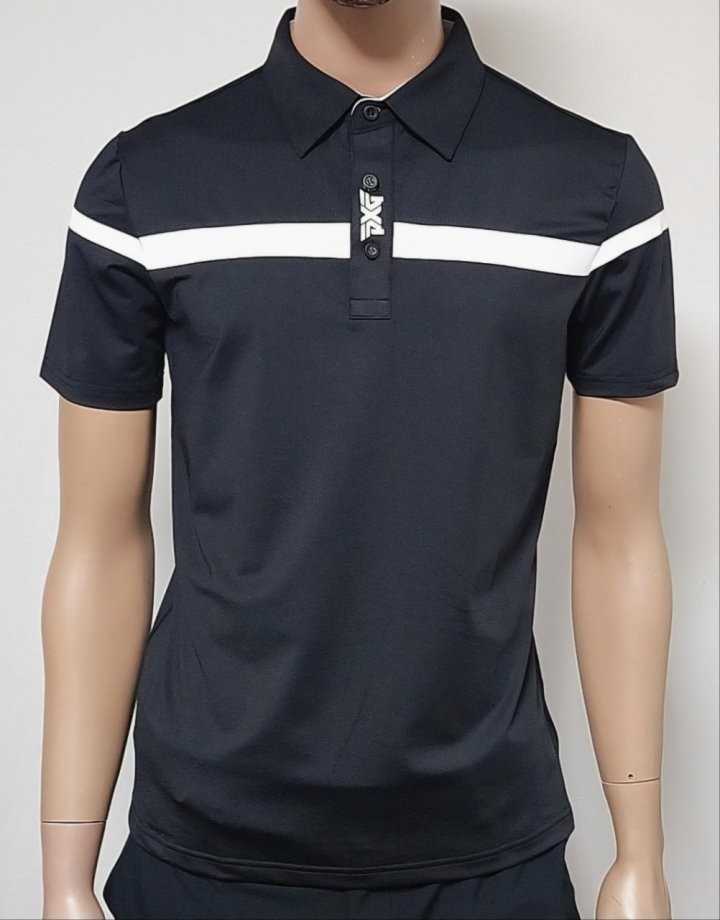 PXG 남성 목단추 로고 골프 셔츠(2color)