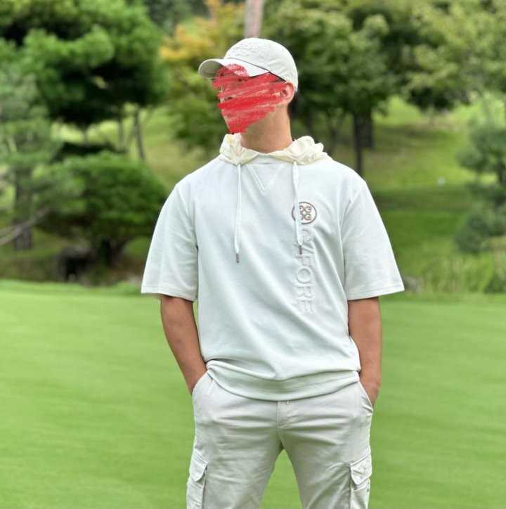 지포어 남성 하프 슬리브 후디 티셔츠(2color)