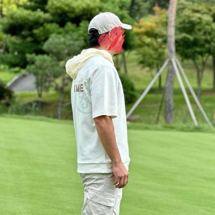 지포어 남성 하프 슬리브 후디 티셔츠(2color)