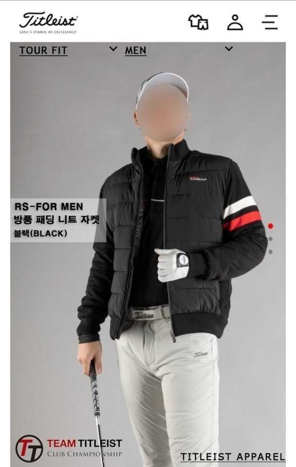 타이틀리스트 방풍 패딩 니트 자켓(2color)