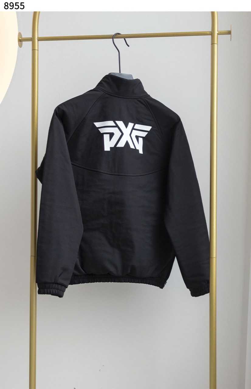 PXG 남성 기모 본딩 백 로고 아노락 자켓