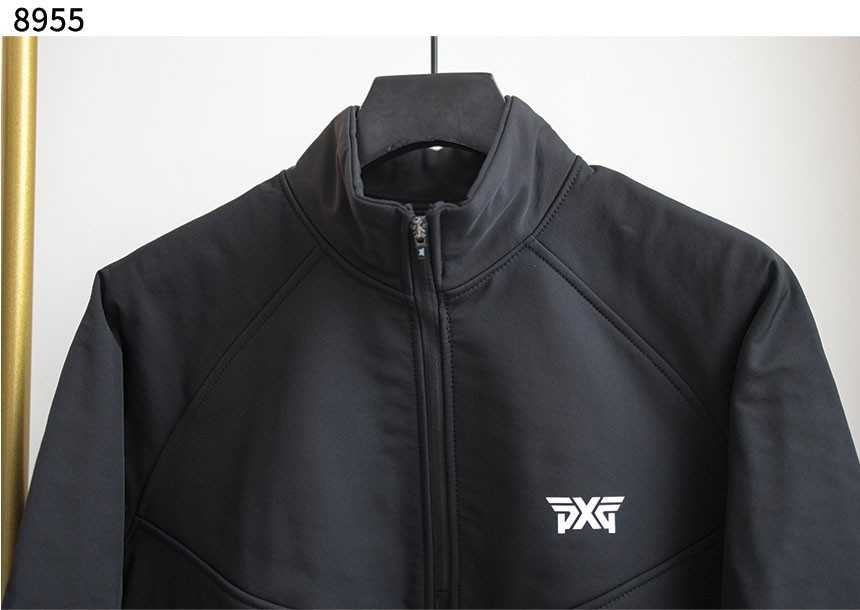 PXG 남성 기모 본딩 백 로고 아노락 자켓