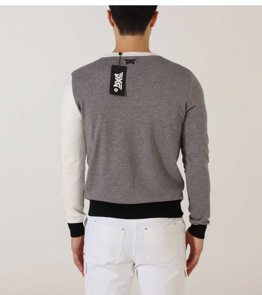 PXG 수입 맨즈 빅로고 라운드넥 스웨터(2color)