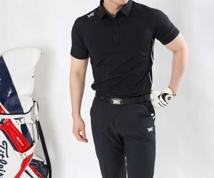 PXG 남성 숄더로고 스판 반팔