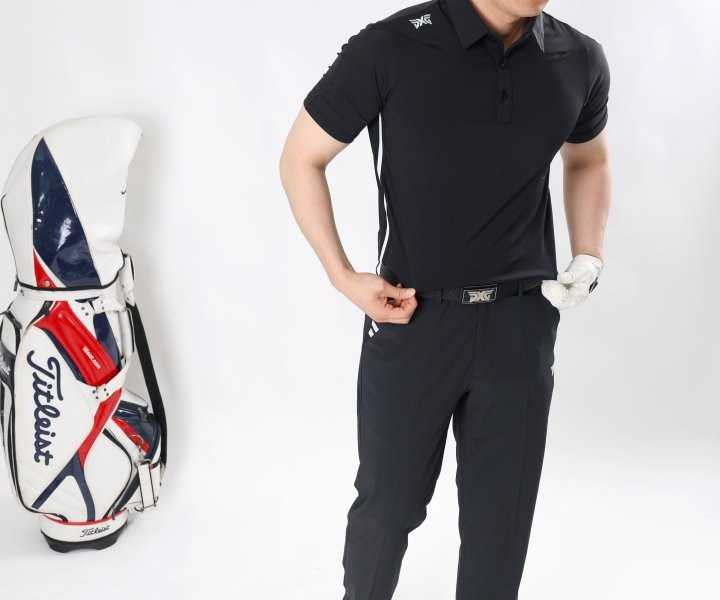 PXG 남성 숄더로고 스판 반팔