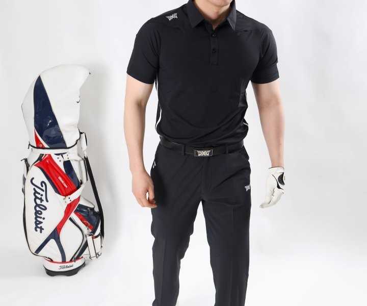 PXG 남성 숄더로고 스판 반팔