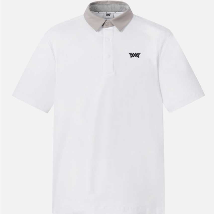 PXG 남성 여름 컬러 블록 카라 숏 슬리브 티셔츠(3color)