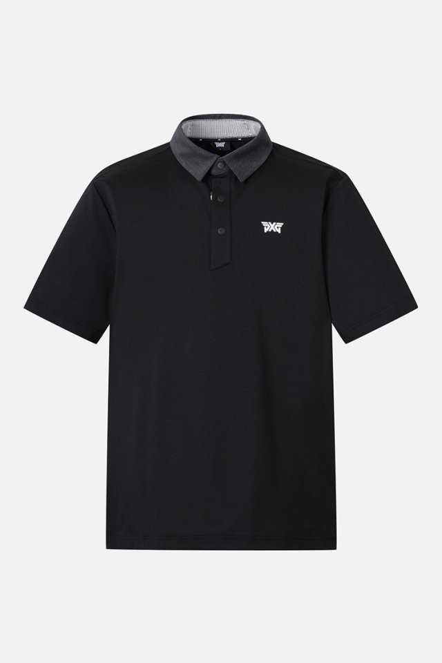 PXG 남성 여름 컬러 블록 카라 숏 슬리브 티셔츠(3color)